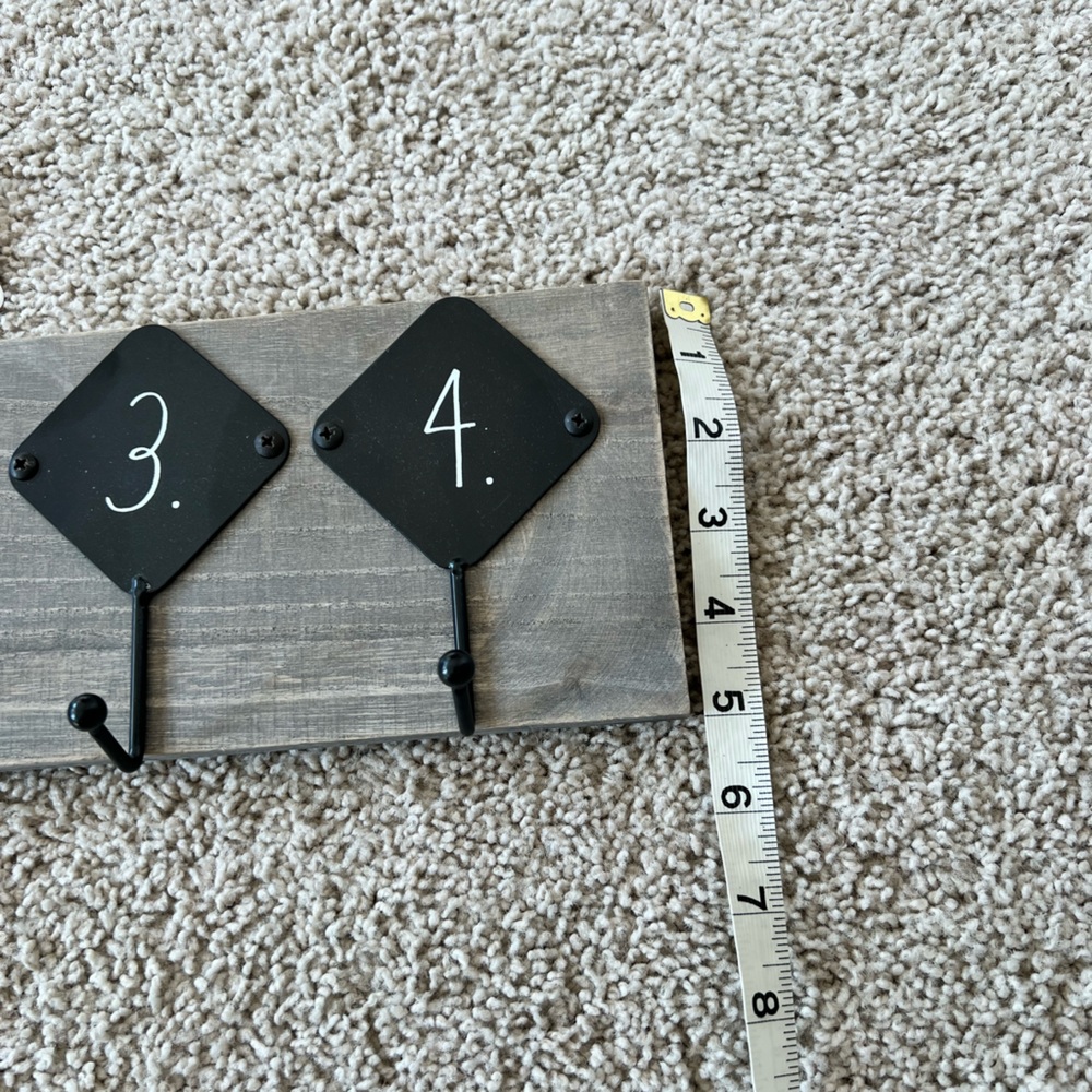 Rae Dunn Rustic Hook Rack - Picture 3 of 5